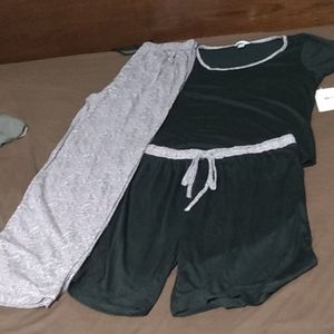 3 piece pajama set.